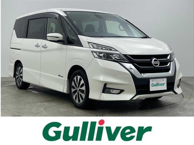 日産 セレナ ハイウェイスターVセレクションⅡ 岡山県 2017(平29)年 5.7万km ブリリアントホワイトパール 純正ナビ/【ナビ/フルセグ/Bluetooth/AUX】	/バックカメラ/クルーズコントロール/LEDヘッドライト（AUTO機能付き）	/ETC	/エマージェンシーブレーキ	/車線逸脱防止システム	/横滑り防止装置	/社外ドライブレコーダー（前）	/純正16インチアルミ	/アイドリングストップ/ISOFIX/チルトステアリング/シートリフター/シートバックテーブル/ウィンカーミラー/ドアバイザー/純正フロアマット	/ステアリングスイッチ	/プッシュスタート