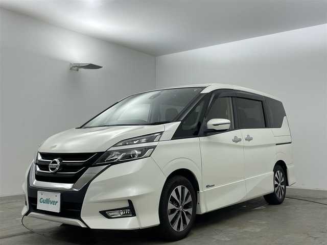 日産 セレナ ハイウェイスターVセレクションⅡ 岡山県 2017(平29)年 5.7万km ブリリアントホワイトパール 純正ナビ/【ナビ/フルセグ/Bluetooth/AUX】	/バックカメラ/クルーズコントロール/LEDヘッドライト（AUTO機能付き）	/ETC	/エマージェンシーブレーキ	/車線逸脱防止システム	/横滑り防止装置	/社外ドライブレコーダー（前）	/純正16インチアルミ	/アイドリングストップ/ISOFIX/チルトステアリング/シートリフター/シートバックテーブル/ウィンカーミラー/ドアバイザー/純正フロアマット	/ステアリングスイッチ	/プッシュスタート