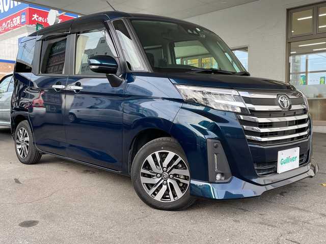 トヨタ ルーミー カスタムG 岐阜県 2023(令5)年 1.4万km レーザーブルークリスタルシャイン /登録時14026km//ワンオーナー//純正9インチディスプレイオーディオ/(AM/FM/フルセグTV/BT/USB)//メーカーパッケージOP(ディスプレイオーディオパッケージ)/(9インチディスプレイオーディオ)/(バックカメラ)/(ステアリングスイッチ)//スマートアシスト/(衝突回避支援ブレーキ機能)/(衝突警報機能)/(車線逸脱警報機能)/(路側逸脱警報)/(ふらつき警報)/(ブレーキ制御付誤発進抑制機能)/(先行車発進お知らせ機能)/(アダプティプドライビングビーム)/(オートハイビーム)/(サイドビューランプ)/(コーナーセンサー)/(標識認識機能)/(全車速追従機能付ACC)//純正フロアマット//純正LEDヘッドライト//純正14インチアルミホイール//ETC