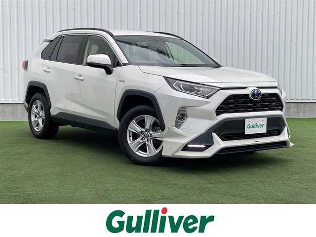 トヨタ ＲＡＶ４ ハイブリットX 香川県 2020(令2)年 6.7万km ホワイトパールクリスタルシャイン 登録時走行距離：66979km/アルパイン9型ナビ/バックカメラ/TRDフロントエアロ/プリクラッシュセーフティシステム/レーンキープアシスト/レーダークルーズコントロール/クリアランスソナー/オートハイビーム/LEDヘッドライト/オートライト/フォグランプ/MTモード付AT/オートホールド機能付き電子パーキングブレーキ/純正フロアマット/電動格納ウィンカーミラー/ラゲッジマット/プッシュスタート/スマートキー