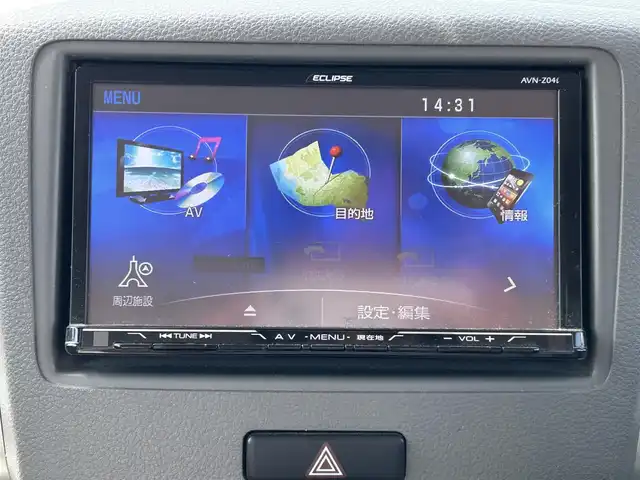 スズキ スペーシア X 福岡県 2014(平26)年 8.6万km キャンドルオレンジメタリック ・ナビ/（BLUETOOTH/フルセグ/バックカメラ/DVD再生機能/・スペアキー/・衝突軽減システム/・アイドリングストップ/・片側パワースライドドア/・電動格納ミラー/・CDチェンジャー/・ドアバイザー/・スマートキー/・ベンチシート/・保証書/・取扱説明書