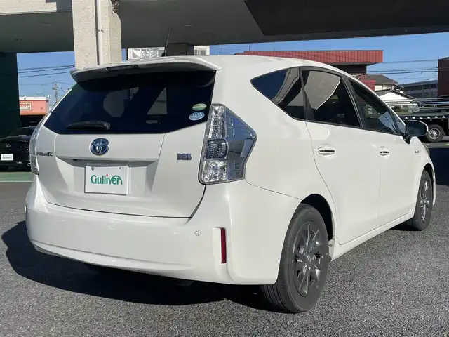 トヨタ プリウス α S チューンブラック 茨城県 2013(平25)年 8万km ホワイトパールクリスタルシャイン 純正メモリナビ/地デジテレビ/AM/FM/BlueTooth接続/バックカメラ/前方ドライブレコーダー/ビルトインETC/ステアリングリモコン/電動格納ミラー/オートライト/フォグランプ/プッシュスタート