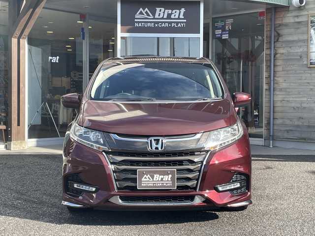 ホンダ オデッセイ アブソルート ホンダセンシング 福島県 2018(平30)年 3.8万km プレミアムディープロッソパール 純正Gathersナビ（CD/DVD/フルセグTV/Bluetooth）/両側パワースライドドア/キャプテンシート/ハーフレザーシート/LEDヘッドライト/フォグランプ/HDMIソケット/衝突被害軽減ブレーキ/ETC2.0/ステアリングリモコン/アイドリングストップ/純正アルミホイール/純正フロアマット