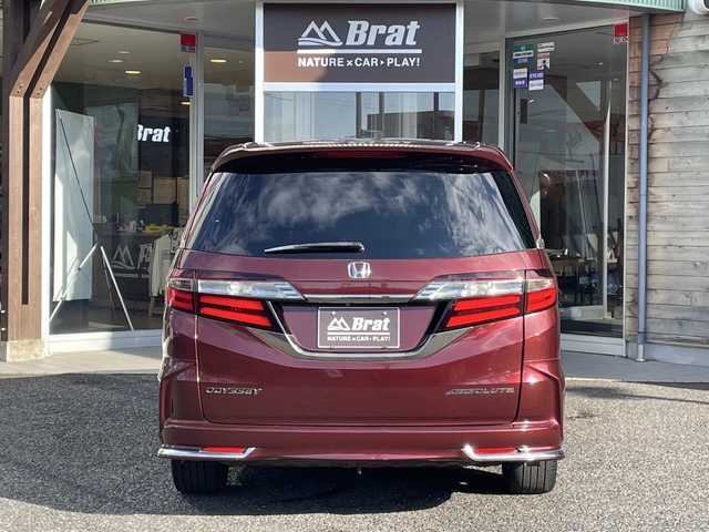 ホンダ オデッセイ アブソルート ホンダセンシング 福島県 2018(平30)年 3.8万km プレミアムディープロッソパール 純正Gathersナビ（CD/DVD/フルセグTV/Bluetooth）/両側パワースライドドア/キャプテンシート/ハーフレザーシート/LEDヘッドライト/フォグランプ/HDMIソケット/衝突被害軽減ブレーキ/ETC2.0/ステアリングリモコン/アイドリングストップ/純正アルミホイール/純正フロアマット