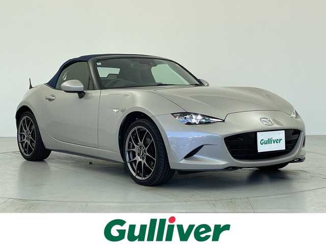 マツダ ロードスター ネイビー トップ 愛知県 2022(令4)年 0.9万km プラチナクォーツメタリック 黒革シート/BBS製17インチアルミホイール/純正ナビ/Bluetooth接続/フルセグTV/バックカメラ/ETC/ステアリングスイッチ/スペアキー1本/取扱説明書/保証書
