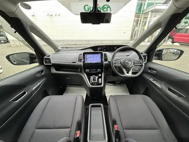 日産 セレナ e－パワー XV 山形県 2018(平30)年 9.7万km ダイヤモンドブラック 純正9インチナビ/FM/AM/フルセグ/DVD/Bluetooth/全周囲バックカメラ/プロパイロット/エマージェンシーブレーキ/クリアランスソナー/車線逸脱警報/パーキングアシスト/ビルトインETC/前方ドライブレコーダーSDなし/前席シートヒーター/ステアリングヒーター/LEDヘッドライト/オートハイビーム/オートライト