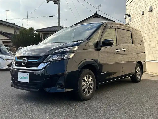 日産 セレナ e－パワー XV 山形県 2018(平30)年 9.7万km ダイヤモンドブラック 純正9インチナビ/FM/AM/フルセグ/DVD/Bluetooth/全周囲バックカメラ/プロパイロット/エマージェンシーブレーキ/クリアランスソナー/車線逸脱警報/パーキングアシスト/ビルトインETC/前方ドライブレコーダーSDなし/前席シートヒーター/ステアリングヒーター/LEDヘッドライト/オートハイビーム/オートライト
