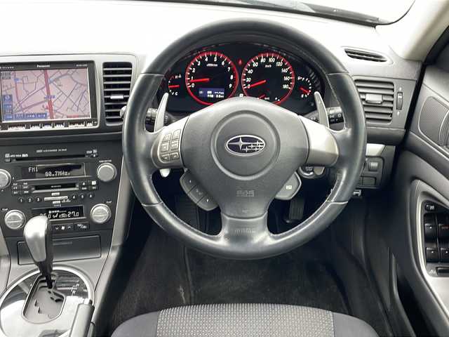 スバル レガシィ ツーリングワゴン 2．0GT 徳島県 2007(平19)年 10.4万km オブシディアンブラックパール 7型純正HDDナビ/（フルセグ/HDD/USB/DISC/ラジオ/SD/VTR）/純正オーディオ/（ラジオ/CD/MD/AUX）/ターボ/バックカメラ/ETC/社外フロアマット/ワイパーデザイアー/パドルシフト/D席パワーシート/スペアキー