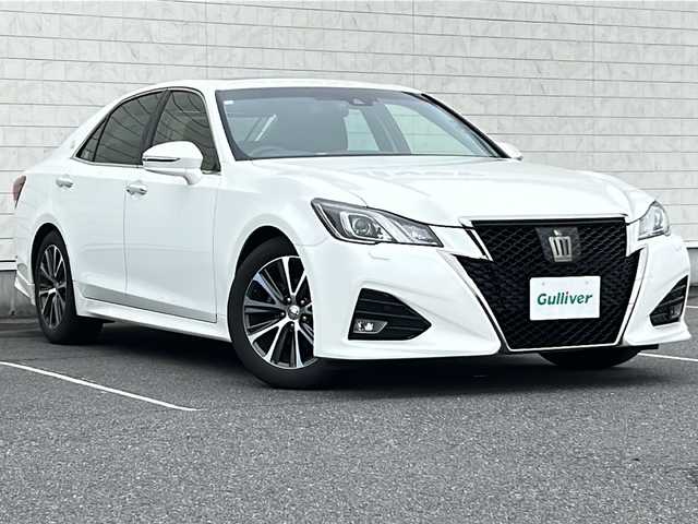 トヨタ クラウン アスリート G-T 茨城県 2016(平28)年 9.7万km ホワイトパールクリスタルシャイン ワンオーナー/純正HDDナビ＆地デジTV/(地デジTV・CD・DVD・BR・BT・ラジオ再生)/ドライブレコーダー（フロント）/ETC2.0/被害軽減システム/パーキングアシスト/レーンアシスト/コーナーセンサー（バック）/プッシュスタート/バックカメラ/アイドリングストップ/サンルーフ/レザーシート/運転席・助手席パワーシート/エアシート/シートヒーター/LEDヘッドライト/オートライト/オートマチックハイビーム/ブラインドスポットモニター/純正17インチホイール/保証書/取扱説明書