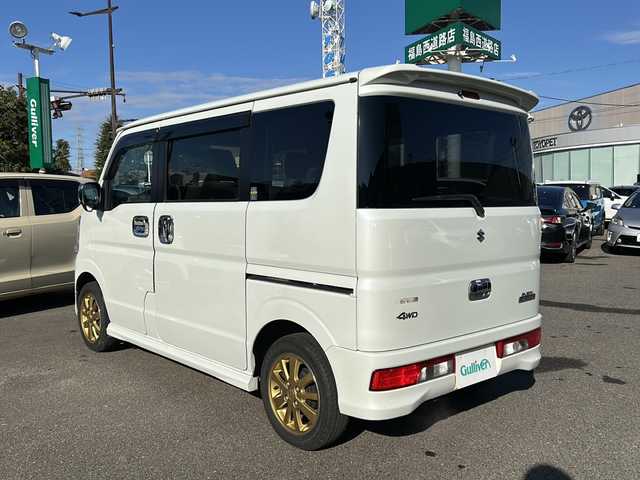 スズキ エブリィ ワゴン PZターボ 福島県 2017(平29)年 7.2万km パールホワイト 純正ナビゲーション/・型番：KXM-E502W/・フルセグTV/BT/SD/CD/DVD/USB/FM/AM/・ETC/片側パワースライドドア/ベンチシート/・D席シートヒーター/ステアリングリモコン/横滑り防止装置/衝突被害軽減ブレーキ/プッシュスタート/・スマートキー/・スペアキー1本/電動格納ミラー/LEDヘッドライト/・オートライト/・フォグランプ/純正ドアバイザー/純正14インチAW/4WD