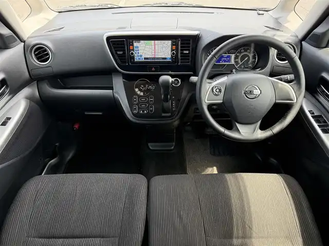 日産 デイズ ルークス ハイウェイスターターボ 青森県 2014(平26)年 10万km ブラック 4WD・ターボ/純正SDナビ・フルセグTV/CD・DVD・Bluetooth・SD/アラウンドビューモニター/両側パワースライドドア/純正エンジンスターター/運転席シートヒーター/オーバーヘッドコンソール/リアシーリングファン/HIDヘッドライト/フォグライト/純正15インチアルミホイール/インテリキー/プッシュスタート