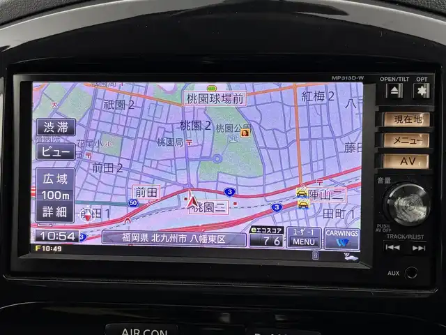 日産 ジューク 15RX タイプV 福岡県 2014(平26)年 5万km ナイトベールパープル 純正ＳＤナビ／フルセグＴＶ／ＢＴ　/ビルトインＥＴＣ　/バックカメラ　/横滑り防止装置　/アイドリングストップ　/オートライト　/純正フロアマット　/電動格納式ミラー　/ＡＢＳ　/レベライザー