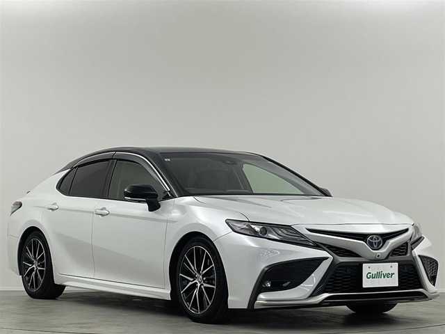 トヨタ カムリ WS 埼玉県 2021(令3)年 4.7万km アティチュードブラックマイカ/プラチナホワイトパールマイカ ステレス車高調　/純正ＤＡ　/３６０°　/温シート　/ＢＳＭ　/ＨＵＤ　/ＥＴＣ　/衝突軽減　/ＬＥＤ　/コネクトナビ　/フルセグＴＶ　/１００Ｖ電源　/追従走行　/スマートキー　/ＢＴ　/ハーフレザーシート　/パワーシート