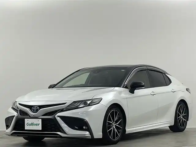 トヨタ カムリ WS 埼玉県 2021(令3)年 4.7万km アティチュードブラックマイカ/プラチナホワイトパールマイカ ステレス車高調　/純正ＤＡ　/３６０°　/温シート　/ＢＳＭ　/ＨＵＤ　/ＥＴＣ　/衝突軽減　/ＬＥＤ　/コネクトナビ　/フルセグＴＶ　/１００Ｖ電源　/追従走行　/スマートキー　/ＢＴ　/ハーフレザーシート　/パワーシート