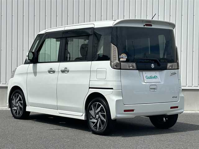 スズキ スペーシア カスタム XS 群馬県 2016(平28)年 9.9万km クリスタルホワイトP 社外ナビ（CN-RE03D）/　フルセグTV/Bluetooth再生/CD/DVD/SD/レーダーブレーキサポート/車線逸脱警報システム/両側パワースライドドア/シートヒーター/アイドリングストップ/ETC/スマートキー/プッシュスタート/社外フロアマット/純正15インチアルミホイール/保証書/取扱説明書/スペアーキー1本