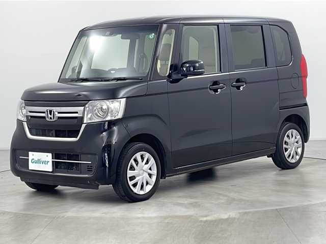 ホンダ Ｎ ＢＯＸ L 道央・札幌 2021(令3)年 5.8万km クリスタルブラックパール ・ワンオーナー/・4WD/・純正ナビ/　CD/BT/SD/・バックカメラ/・HondaSENSING/　衝突軽減ブレーキ/　誤発進抑制(前後)/　歩行者事故低減ステアリング/　アダプティブクルーズコントロール/　路外逸脱抑制/　道路標識認識/・左パワースライドドア /・前席シートヒーター/・純正エンジンスターター/・ビルトインETC/・オートライト/・LEDヘッドライト/・ステアリングリモコン/・スマートキー/・スペアキー/・取扱説明書/・保証書