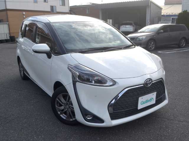 トヨタ シエンタ G クエロ 宮城県 2019(令1)年 3.1万km ホワイトパールクリスタルシャイン /　純正メモリーナビ/　フルセグTV/　Bluetooth/　CD/DVD/　純正フリップダウンモニター/　純正ドライブレコーダー/　ビルトインETC/　トヨタセーフティセンス/　コーナーセンサー/　LEDヘッドライト/　フォグランプ/　ハーフレザーシート/　純正15インチAW/　スマートキー/　スペアキー/　革巻ステアリング/　フロアマット/　ドアバイザー/
