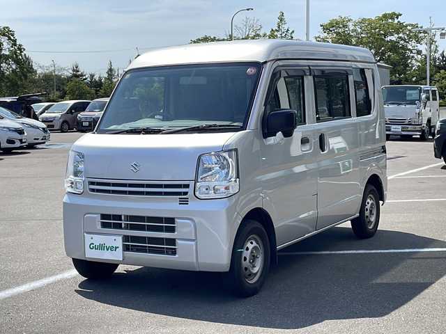 スズキ エブリイ PA リミテッド 青森県 2021(令3)年 6.1万km シルキーシルバーメタリック ・4WD/・キーレス/・純正ラジオ/・オートライト/・横滑り防止/・スペアキー/・保証書・取説あり/・スタッドレス積込み（溝残８ミリ）