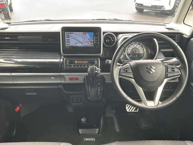 スズキ スペーシア カスタム HYBRID XS ターボ 鳥取県 2018(平30)年 8.2万km フェニックスレッドパール/ブルーイッシュブラックパール ワンオーナー/社外SDナビ(CN-RE04WD)/AM/FM、CD/DVD、iPod、USB、BT/フルセグテレビ/アイドリングストップ/クルーズコントロール/ドアバイザー/プッシュスタート/両側パワースライドドア/ETC/ドライブレコーダー/ターボエンジン/衝突軽減ブレーキ/バックカメラ/オートライト/スマートキー