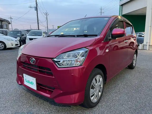 ダイハツ ミラ イース X リミテッド SAⅢ 茨城県 2019(平31)年 2.5万km マゼンタベリーマイカM ワンオーナー/ディーラーオプションメモリナビ（CD/DVD/BT/ワンセグTV）/衝突軽減ブレーキ/アイドリングストップ/純正フロアマット/純正バイザー