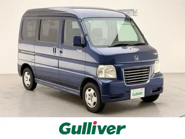 ホンダ バモス ホビオ ターボ 兵庫県 2005(平17)年 15.6万km エターナルブルーパール 4WD/サイドオーニング/リアラダー/シンクキット/天井収納BOX/社外SD(CD/DVD/SD/Bt/フルセグ)/バックカメラ/ETC/ドライブレコーダー/両側スライドドア/スペアキーx１