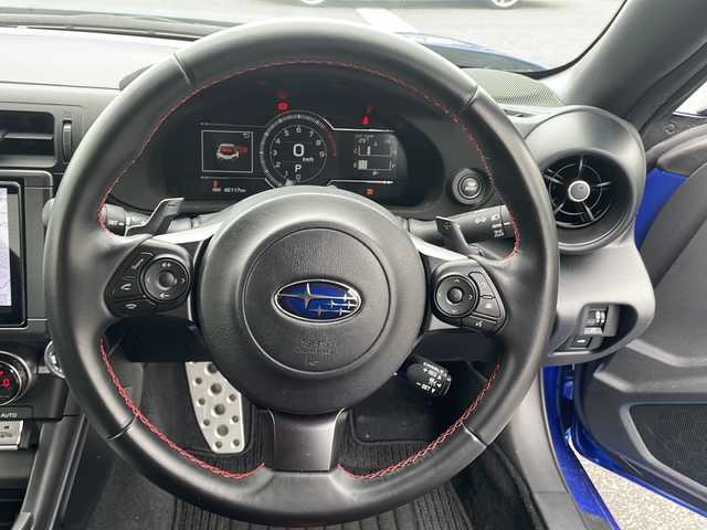 スバル ＢＲＺ S 山口県 2021(令3)年 4.3万km WRブルーパール 社外メモリナビ/(CD/DVD/USB/Bluetooth/フルセグTV)/バックカメラ/前後ドライブレコーダー/衝突軽減ブレーキ/レーンキープアシスト/レーダークルーズコントロール/コーナーセンサー/ハーフレザーシート/前席シートヒーター/パドルシフト/ステアリングスイッチ/オートライト/LEDヘッドランプ/プッシュスタート/スマートキー×２/純正アルミホイール/純正フロアマット/取扱説明書/保証書