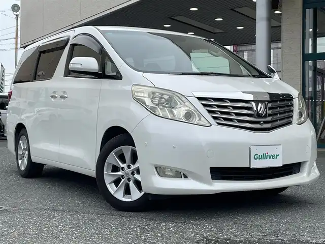 トヨタ アルファード 240G 愛知県 2008(平20)年 12.5万km ホワイトパールクリスタルシャイン /ワンオーナー//メーカーHDDナビ/（Bluetooth/フルセグTV/DVD)//バックカメラ//ワイドビューフロント・サイドモニター//クリアナンスソナー//ビルトインETC//インテリジェントパーキングアシスト//メモリー機能付きパワーシートD/N/（運転席のみメモリー機能）//アクセサリーコンセント//両側パワースライド//スマートキー//取説//保証書