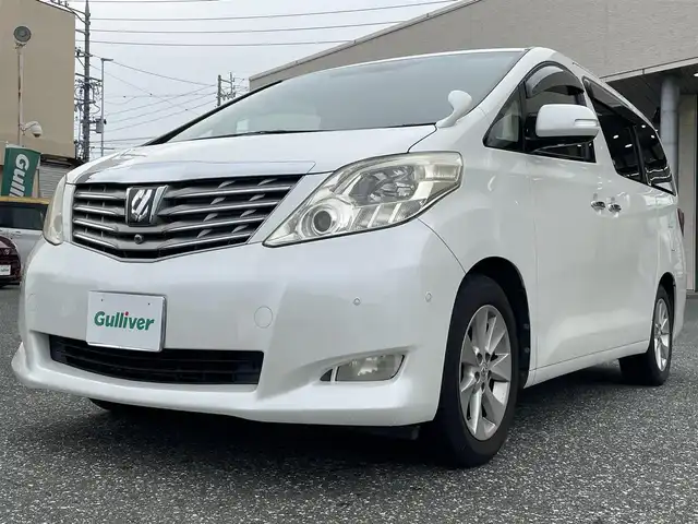 トヨタ アルファード 240G 愛知県 2008(平20)年 12.5万km ホワイトパールクリスタルシャイン /ワンオーナー//メーカーHDDナビ/（Bluetooth/フルセグTV/DVD)//バックカメラ//ワイドビューフロント・サイドモニター//クリアナンスソナー//ビルトインETC//インテリジェントパーキングアシスト//メモリー機能付きパワーシートD/N/（運転席のみメモリー機能）//アクセサリーコンセント//両側パワースライド//スマートキー//取説//保証書