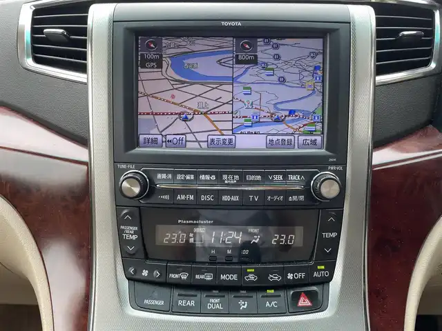 トヨタ アルファード 240G 愛知県 2008(平20)年 12.5万km ホワイトパールクリスタルシャイン /ワンオーナー//メーカーHDDナビ/（Bluetooth/フルセグTV/DVD)//バックカメラ//ワイドビューフロント・サイドモニター//クリアナンスソナー//ビルトインETC//インテリジェントパーキングアシスト//メモリー機能付きパワーシートD/N/（運転席のみメモリー機能）//アクセサリーコンセント//両側パワースライド//スマートキー//取説//保証書