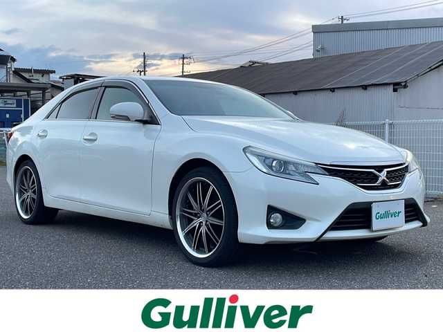 トヨタ マークＸ 250G Four 福島県 2014(平26)年 19.4万km ホワイトパールクリスタルシャイン 純正７ナビ　バックＣ　ＴＶ　ＢＴ　ステリモ　ビルトインＥＴＣ　D席Pシート　ＳＰＯＲＴモード　ＳＮＯＷモード　プッシュスタート　スマートキー　スペアキー　純正フロアマット　オートライト　フォグランプ　