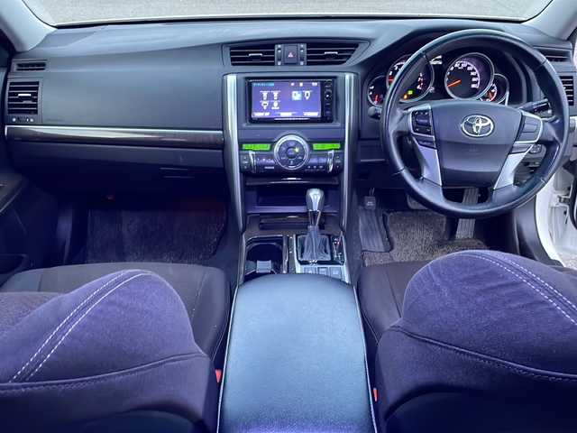 トヨタ マークＸ 250G Four 福島県 2014(平26)年 19.4万km ホワイトパールクリスタルシャイン 純正７ナビ　バックＣ　ＴＶ　ＢＴ　ステリモ　ビルトインＥＴＣ　D席Pシート　ＳＰＯＲＴモード　ＳＮＯＷモード　プッシュスタート　スマートキー　スペアキー　純正フロアマット　オートライト　フォグランプ　