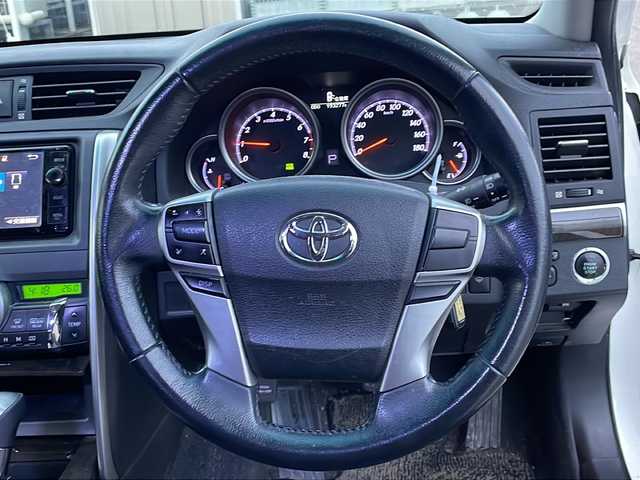 トヨタ マークＸ 250G Four 福島県 2014(平26)年 19.4万km ホワイトパールクリスタルシャイン 純正７ナビ　バックＣ　ＴＶ　ＢＴ　ステリモ　ビルトインＥＴＣ　D席Pシート　ＳＰＯＲＴモード　ＳＮＯＷモード　プッシュスタート　スマートキー　スペアキー　純正フロアマット　オートライト　フォグランプ　