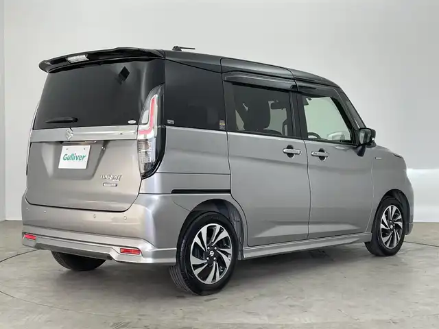 スズキ ソリオ バンディット HV MV 埼玉県 2022(令4)年 6.5万km プレミアムシルバーメタリック/ブラック2トーンルーフ 純正９インチナビ　全方位カメラ　シートヒーター　ドライブレコーダー　レーダークルーズコントロール　ＨＵＤ　純正アルミホイール　純正フロアマット　両側パワースライドドア　スマートキー　ＬＥＤライト