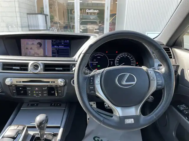 レクサス ＧＳ 450h Fスポーツ 石川県 2013(平25)年 8.8万km パール 純正メモリーナビ/フルセグTV/バックカメラ/LEDヘッドライト/ETC/ドライブレコーダー/クルーズコントロール/革シート/シートヒーター&クーラー/サンルーフ/純正アルミホイール/レーダー/オートライト/ハンドルヒーター