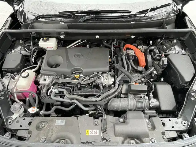 トヨタ ＲＡＶ４ ハイブリッドG 滋賀県 2023(令5)年 5.3万km アティチュードブラックマイカ ワンオーナー/モデリスタフルエアロ/10.5インチディスプレイオーディオ/・ナビ機能/フルセグ/TVキャンセラー/・FM/AM/Bluetooth/USB/全方位カメラ/純正ドライブレコーダー/デジタルインナーミラー/ビルトインETC2.0/レザーシート/パワーシート/メモリシート/シートベンチレーション/革巻きステアリング/ハンドルヒーター/パワーバックドア/オートブレーキホールド/レーダークルーズコントロール/クリアランスソナー/プリクラッシュセーフティ/レーントレーシングアシスト/ロードサインアシスト/ドライバー異常時対応システム/アクティブドライビングアシスト/発進遅れ告知機能/低速時加速抑制機能/緊急時操舵支援（アクティブ操舵機能付）/フロントクロストラフィックアラート/レーンチェンジアシスト/パーキングサポートブレーキ/アイドリングストップ/LEDヘッドライト/オートライト/アダプティブハイビームシステム/フォグランプ/電格ウィンカーミラー/プッシュスタート/スマートキー×２