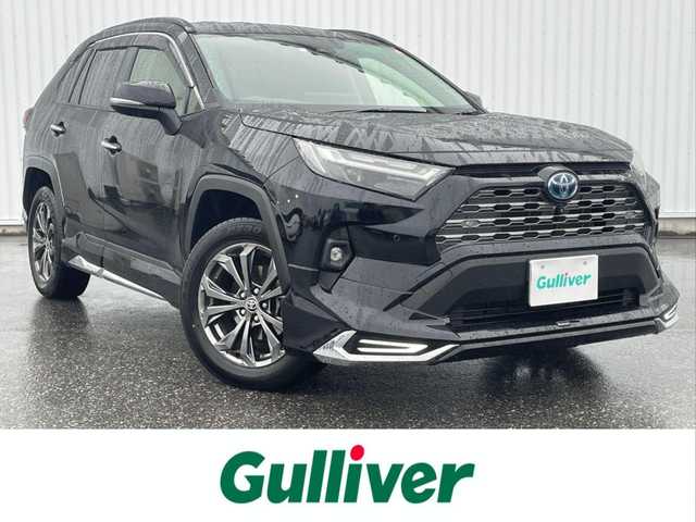 トヨタ ＲＡＶ４ ハイブリッドG 滋賀県 2023(令5)年 5.3万km アティチュードブラックマイカ ワンオーナー/モデリスタフルエアロ/10.5インチディスプレイオーディオ/・ナビ機能/フルセグ/TVキャンセラー/・FM/AM/Bluetooth/USB/全方位カメラ/純正ドライブレコーダー/デジタルインナーミラー/ビルトインETC2.0/レザーシート/パワーシート/メモリシート/シートベンチレーション/革巻きステアリング/ハンドルヒーター/パワーバックドア/オートブレーキホールド/レーダークルーズコントロール/クリアランスソナー/プリクラッシュセーフティ/レーントレーシングアシスト/ロードサインアシスト/ドライバー異常時対応システム/アクティブドライビングアシスト/発進遅れ告知機能/低速時加速抑制機能/緊急時操舵支援（アクティブ操舵機能付）/フロントクロストラフィックアラート/レーンチェンジアシスト/パーキングサポートブレーキ/アイドリングストップ/LEDヘッドライト/オートライト/アダプティブハイビームシステム/フォグランプ/電格ウィンカーミラー/プッシュスタート/スマートキー×２