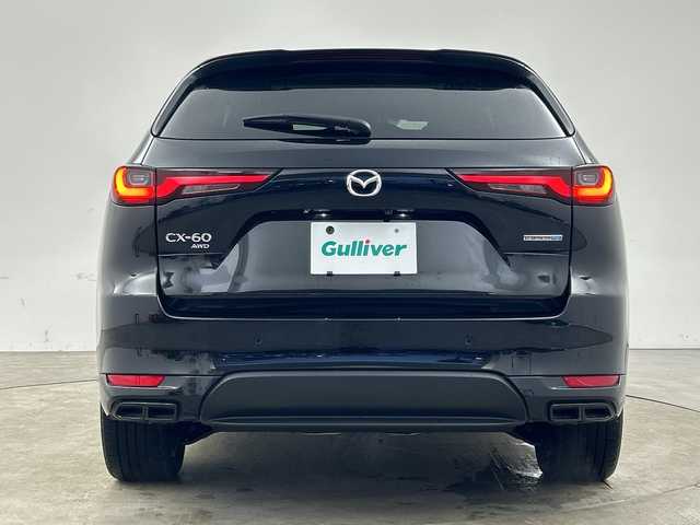 マツダ ＣＸ－６０ ＰＨＥＶ エクスクルーシブスポーツ 兵庫県 2023(令5)年 2.6万km ジェットブラックマイカ ・ドライバーパーソナライゼーションシステムパッケージ/・パノラマサンルーフ/・純正12.3インチナビ/TV/Bluetooth/USB/HDMI/Apple CarPlay/Android Auto/・全方位カメラ/・BOSEサウンドシステム/・前後ドライブレコーダー/・スマートブレーキサポート/・レーンキープアシスト/・レーダークルーズコントロール/・アダプティブLEDヘッドライト/・誤発進抑制制御/・ロードキープアシスト/・ドライバー異常対応システム/・ブラインドスポットモニタリング/・ヘッドアップディスプレイ/・レザーシート/・全席シートヒーター/・前席シートベンチレーション/・前席パワーシート（運転席メモリ付）/・ステアリングヒーター/・置くだけ充電/・パワーバックドア/・ヒルディセントコントロール/・クリアランスソナー/・LEDヘッドライト/・オートライト/・フォグランプ/・スマートキー