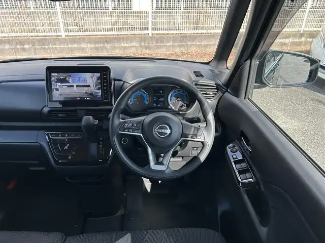 日産 ルークス ハイウェイスター X 熊本県 2025(令7)年 1.3万km ブラック ワンオーナー/プッシュスタート/純正ナビ/（CD・DVD・フルセグTV・BTオーディオ・SD）/アラウンドビューモニター/ETC/ドライブレコーダー/純正14インチAW/片側パワースライドドア/LEDヘッドライト/オートライト/フォグライト/前後コーナーセンサー/横滑り防止装置/ウィンカーミラー/純正ゴムマット/純正ドアバイザー/新車保証書/取扱説明書/スマートスペアキー×1本
