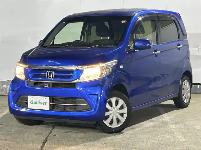 ホンダ Ｎ ＷＧＮ G SSパッケージⅡ 青森県 2018(平30)年 4.8万km ブリリアントスポーティブルーメタリック 純正ナビ（VXM-184VFi）/　CD、DVD、USB、BT、AUX/リアワイドカメラ/ビルトインETC/前席シートヒーター/充電用USBジャック/シティブレーキアクティブシステム/ヒーテッドドアミラー/14インチスチールホイールサマータイヤ車載/保証書/説明書/スペアキー