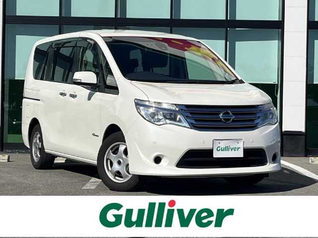 日産 セレナ 20X S HV Aセーフティ 和歌山県 2014(平26)年 3.5万km ブリリアントホワイトパール 純正ナビ/アラウンドビューモニター/エマージェンシーブレーキ/クルーズコントロール/レーンキープ/横滑り防止機能/ビルトインETC/前後ドライブレコーダー/純正フロアマット/アイドリングストップ/電動格納ミラー