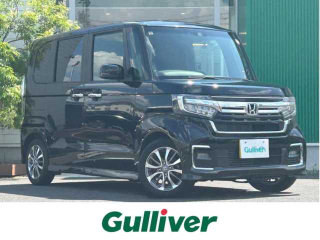 ホンダ Ｎ ＢＯＸ カスタム L 岡山県 2021(令3)年 4.8万km クリスタルブラックパール 純正メモリナビ　VXM-215Ci/Bluetooth、AM、FM、CD/バックカメラ/ETC/前席シートヒーター/片側パワースライドドア/レーダー探知機/ドライブレコーダー/プッシュスタート/ホンダセンシング/レーダークルーズコントロール/LEDヘッドライトフルセグテレビ