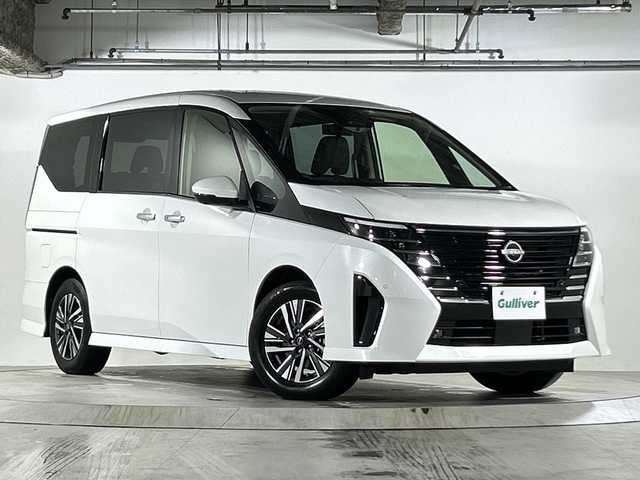 日産 セレナ ハイウェイスター V 広島県 2023(令5)年 6.4万km プリズムホワイト 禁煙/寒冷地仕様/・シートヒーター/・ステアリングヒーター/エマージェンシーブレーキ/車線逸脱警報/プロパイロット/ふらつき警報/踏み間違え防止/標識認識/先行車発進告知/コーナーセンサー/BSW/インテリジェントルームミラー/純正コネクティッドナビ/・フルセグ/Bluetooth/スマホ連携/HDMI/アラウンドビューモニター/ドライブレコーダー/ワイヤレス充電/ハンズフリー両側パワースライドドア/革巻きステアリング/パドルシフト/LEDヘッドライト/フォグランプ/オートライト/電動パーキングブレーキ/オートホールド/ヘッドライトレベライザー/スマートキー/プッシュスタート/スペアキー/ETC２．０/純正１６インチアルミホイール