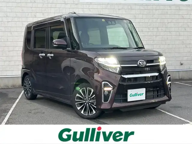 ダイハツ タント カスタム RS 静岡県 2022(令4)年 1.7万km プラムブラウンクリスタルマイカ 純正ＳＤナビ　/・フルセグＴＶ　/・Ｂｌｕｅｔｏｏｔｈ接続　/・ＤＶＤ再生　/・ＵＳＢ入力端子　/Ｂカメラ　/両側パワスラ　/前後コーナーセンサー　/衝突軽減　/プッシュスタート/スマートキー/スペアキー/ＥＴＣ　/前後ドラレコ　/前席シートヒーター/ＬＥＤオートライト/純正フロアマット/純正15インチアルミホイール/ハーフレザーシート/保証書/取り扱い説明書