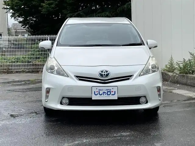 トヨタ プリウス α S 福島県 2013(平25)年 11.6万km ホワイトパールクリスタルシャイン (株)IDOMが運営する【じしゃロン福島店】の自社ローン専用車両になります。こちらは現金またはオートローンご利用時の価格です。自社ローンご希望の方は別途その旨お申付け下さい/純正ナビ/ドアバイザー/ステアリングリモコン/ETC/カーテンエアバック/オートエアコン/プッシュスタート