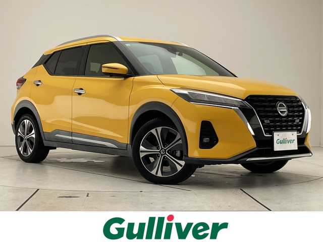 日産 キックス X 愛知県 2021(令3)年 3.4万km サンライトイエロー 純正9型ナビ　SDカードなし/全方位カメラ/クルーズコントロール/プロパイロット/シートヒーター/バックカメラ/コーナーセンサー/純正アルミホイール/ルーフレール/LEDヘッドライト/ステアリングヒーター/インテリジェントミラー/オートマチックハイビーム/ドライブレコーダー/ETC/衝突軽減システム/フルセグ/CD DVD/ステアリングスイッチ/スマートキー/プッシュスタート