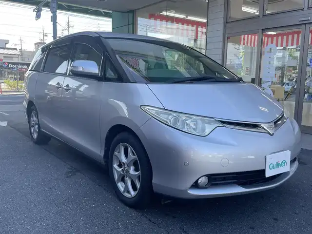 トヨタ エスティマ G 愛知県 2007(平19)年 10.9万km シルバーM ワンオーナー/両側パワースライドドア/Carrozzeria製HDDナビ〈AVIC-HRZ88〉/DVD／MS／地デジTV/バックカメラ/運転席パワーシート/アンテナ分離型ETC/インテリジェントAFS付HIDヘッドライト/純正フォグランプ/2列目リラックスキャプテンシート〈オットマン付〉/３列目荷室下格納/純正17インチAW/スマートキー＆プッシュスタート