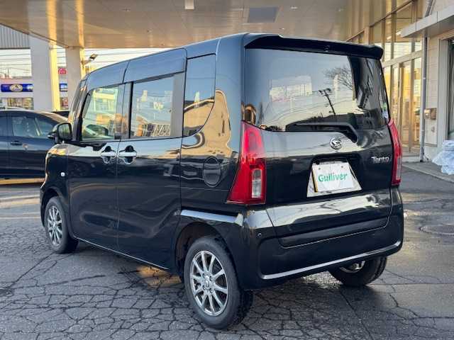 ダイハツ タント X 道東・釧路十勝 2019(令1)年 7.8万km ブラックマイカメタリック 4WD/社外モニターオーディオ/  （DVD/CD/Bluetooth）/バックカメラ/衝突軽減ブレーキ/片側パワースライドドア/前席シートヒーター/コーナーセンサー/アイドリングストップ/横滑り防止装置/LEDヘッドライト/オートライト/ヘッドライトレベライザー/社外エンジンスターター/スマートキー/エンジンプッシュスタート/スペアキー/取扱説明書/保証書/社外14インチアルミホイール/冬タイヤ積み込み/　　（155/65r14、2mm、2017年製）