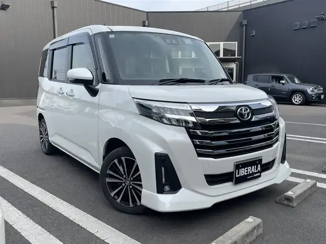 トヨタ ルーミー カスタムG－T 香川県 2022(令4)年 2.5万km パールホワイトⅢ ワンオーナー/純正9インチSDナビ（NSZT-Y68T）/フルセグ/バックカメラ/両側パワースライドドア/衝突軽減/レーダークルーズコントロール/LEDヘッドライト/オートホールド/USB/前後ドラレコ/純正15インチアルミ/前後コーナーセンサー/ETC