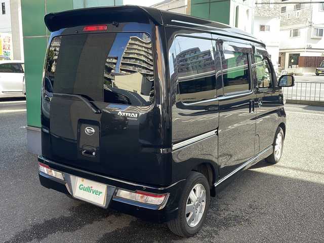 ダイハツ アトレー ワゴン カスタムターボRS LTD SAⅢ 大阪府 2017(平29)年 7.2万km ブラックマイカメタリック 純正メモリナビ/Bluetooth/フルセグTV/バックカメラ/片側パワースライドドア/衝突被害軽減ブレーキ/車線逸脱警報/オートハイビーム/ウィンカーミラー/LEDライト/USBポート/アイドリングストップ/ETC/ドラレコ/アイドリングストップ/キーレス