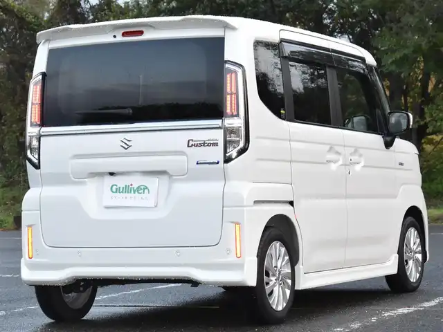 スズキ スペーシア カスタム HYBRID GS 福岡県 2024(令6)年 0.3万km ピュアホワイトP ワンオーナー/デュアルセンサーブレーキサポートII/アダプティブクルーズコントロール/社外ナビ(AVIC-RL720)/フルセグTV/バックカメラ/片側パワースライドドア/純正14インチアルミホイール/運転席シートヒーター/ステアリングスイッチ/LEDヘッドライト/フォグランプ/アイドリングストップ/純正ドアバイザー/純正フロアマット